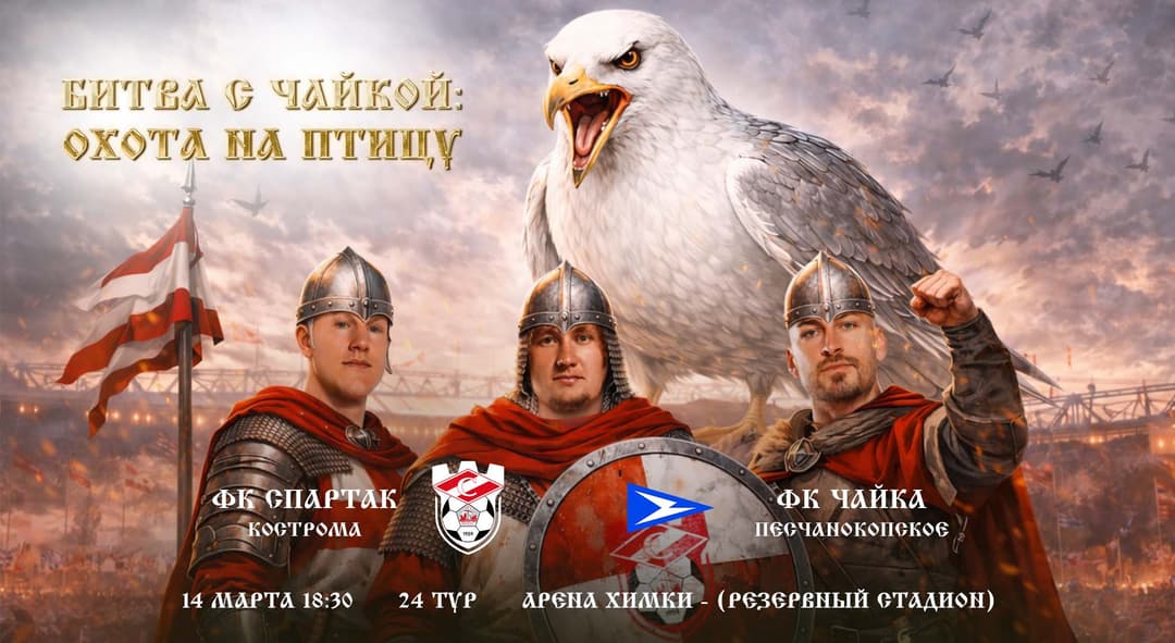 Мачтовая программа ФК «Спартак» Кострома - ФК «Чайка» Песчанокопское, 14 марта, 24-й тур, Лига PARI