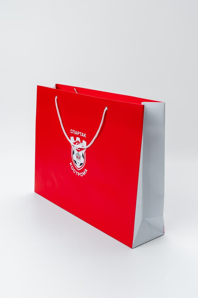 Пакет подарочный красный "Спартак"